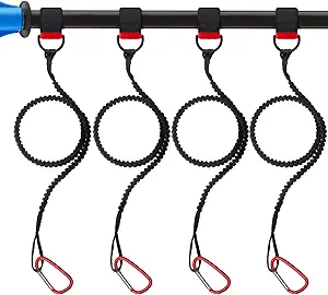 paddle leash safety rod bungee rod holder gripping gear leash with innovative gel grip to the paddle or rod