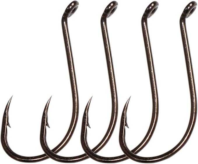 100pcs octopus beak offset fishing hooks froged sport circle hooks sharp high carbon steel fishing hook 6
