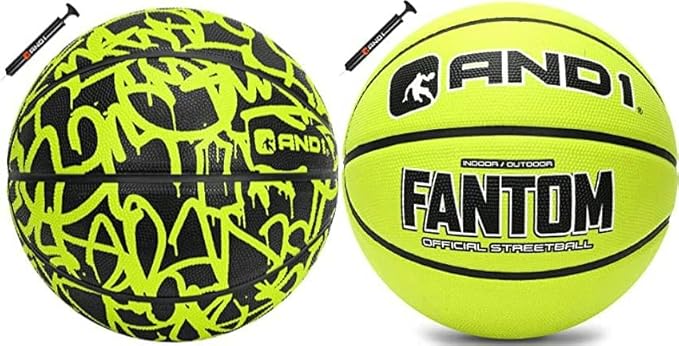 and1 rubber basketball bundle two regulation official size basketballs  ?and1 b0c2jphyy4