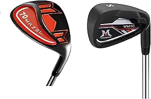 mazel golf black wm x1 iron 1 club and 70 degree sand wedge bundle of 2  ‎mazel b0chw5g3bc
