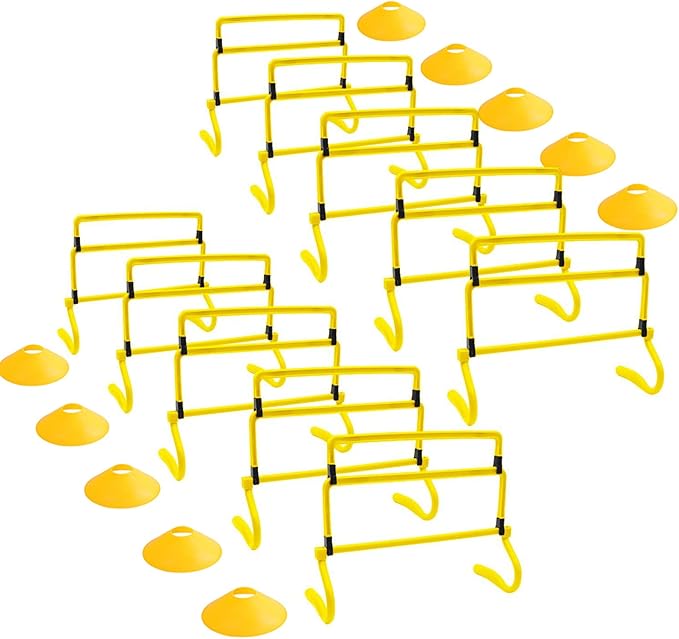 asenver 4 height adjustable speed training hurdles fitness and speed training equipment  ?asenver b0922f7tq3