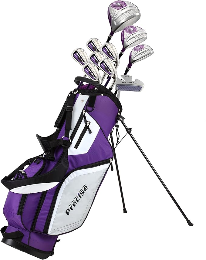 precise m5 ladies womens  right handed golf clubs set includes titanium driver s s fairway s s hybrid s s 5