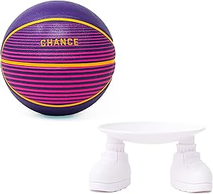 chance premium rubber outdoor/indoor basketball standly the ball stand  ‎chance b0bpngv917