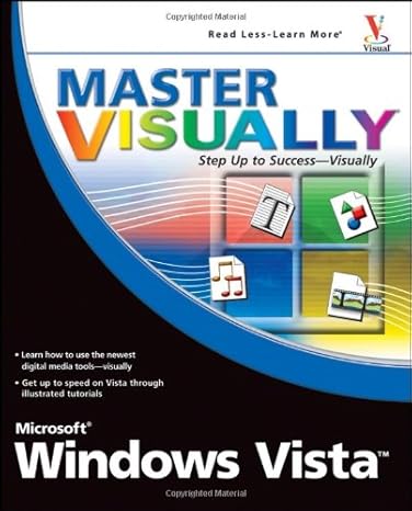 master visually microsoft windows vista 1st edition rob tidrow b005gnmdtm