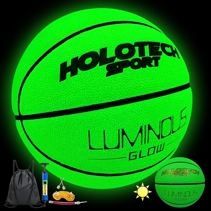 mila chic basketball glow in the dark cool glowing indoor outdoor luminous leather basketball official size