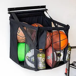 storeyourboard basketball wall mount sports ball rack 20x18x22 ball storage for 50 lbs of basketballs soccer