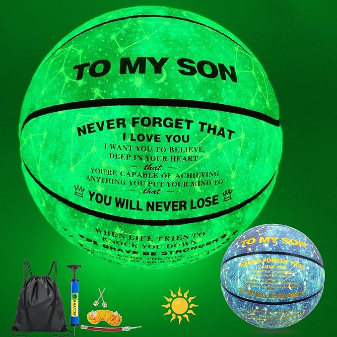 milachic customized personalized basketball glow in the dark personalized basketball gift size 7 / size 6 /