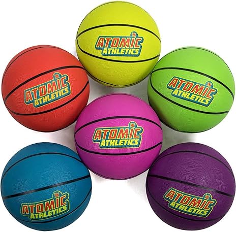 k roo sports atomic athletics neon rubber playground balls includes pump and storage bag  ‎k-roo sports