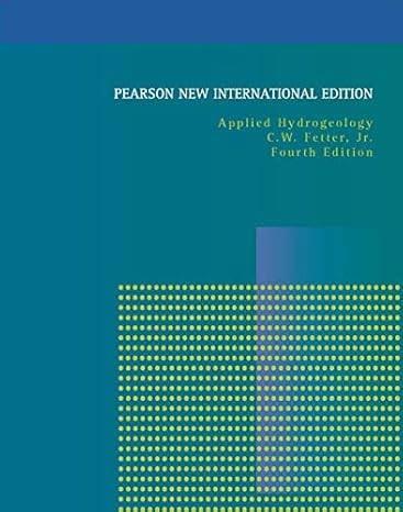 applied hydrogeology pearson new international edition 4th edition c w fetter 1292022906, 978-1292022901