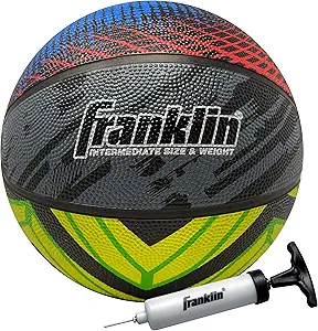 franklin sports grip rite indoor + outdoor rubber basketballs official size 29 5 inch + 28 5 inch men s +
