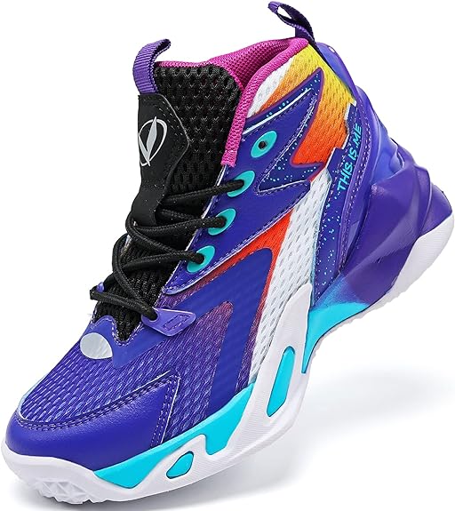 vituofly kids basketball shoes boys air cushion sneakers girls mid top school training shoes non slip outdoor