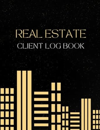 real estate client log book record keeping potential client information tracker and organizer for property