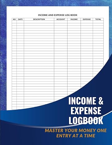 aniva income and expense logbook 8 5 x 11 100 page bookkeeping ledger for small businesses master your money