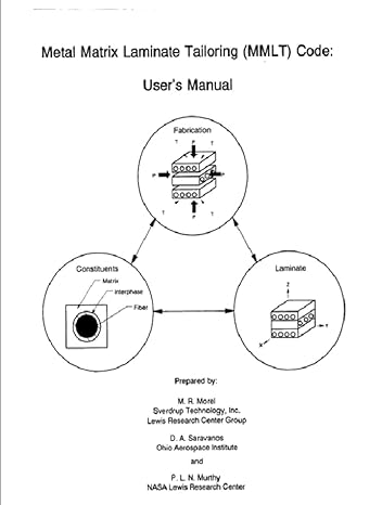 metal matrix laminate tailoring code users manual may 1 1993 1st edition nasa ,national aeronautics and space