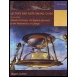 lecture and note taking guide to accompany calculus concepts an applied approach to the mathematics 6th