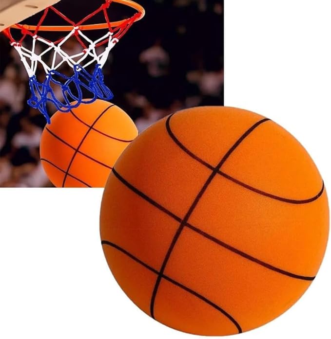 ivmqclicc silent basketball quiet basketball indoor uncoated high density foam ball mute basketball high