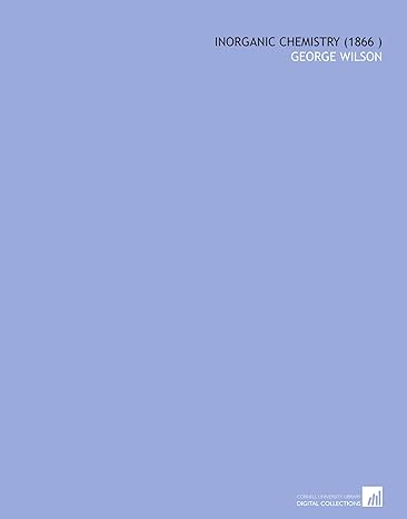 inorganic chemistry 1st edition george wilson b002wyjmyw