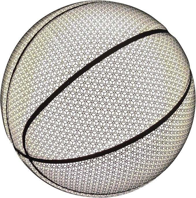 sporting goods glowing reflective basketball basketball size 7 glow in the dark for training indoor outdoor