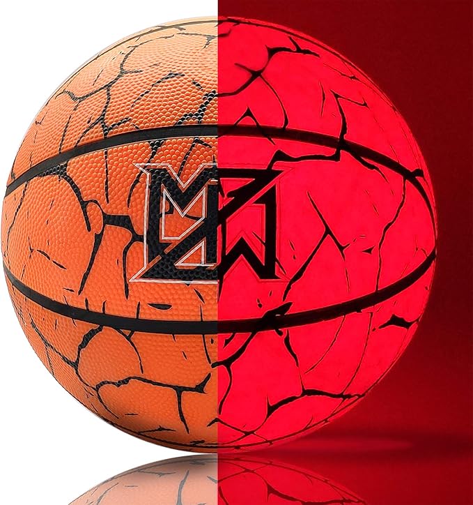 light up basketball night light waterproof glow basketball with two high bright leds perfect glow in the dark