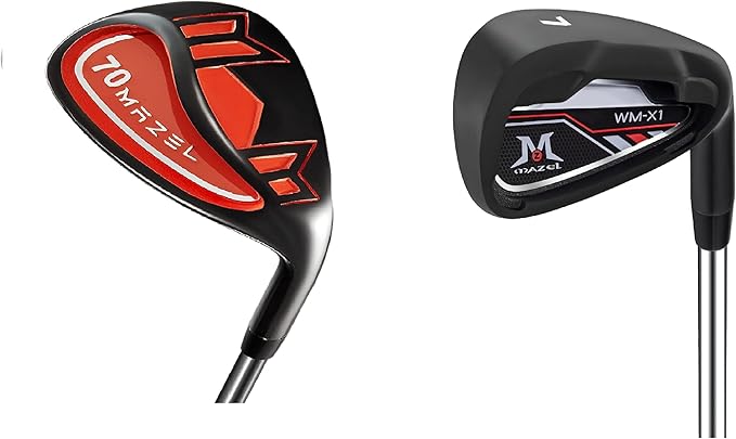 mazel golf black wm x1 iron 1 club and 70 degree sand wedge bundle of 2  ?mazel b0chw83v6z
