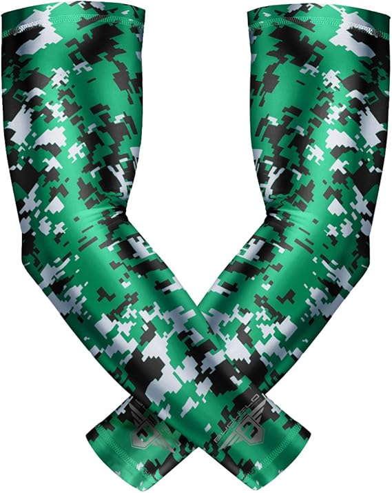 bucwild sports compression arm sleeves 1 pair 2 sleeves youth and adult sizes football baseball basketball