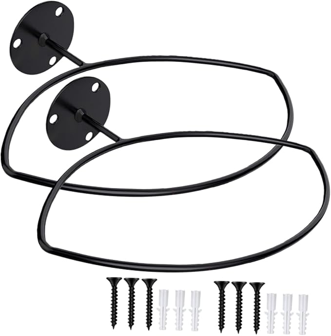 besportble 4 pcs rugby wall mount sports ball holder football display rack football holder football rack ball