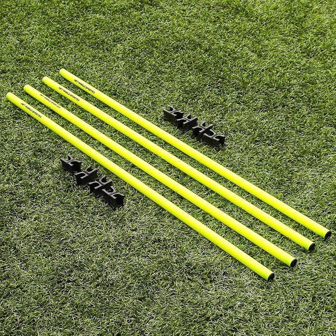 forza hurdle/agility poles and clips adjustable hurdle extension kit speed and agility training equipment for