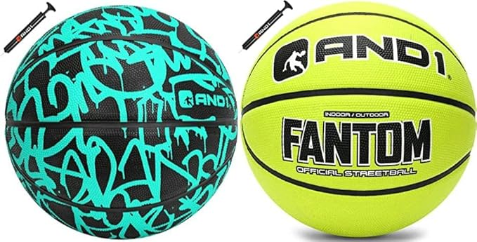 and1 rubber basketball bundle two regulation official size basketballs  ?and1 b0c2m9dtkn