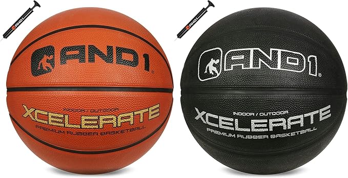 and1 rubber basketball bundle two regulation official size basketballs  ?and1 b0c413kgcy