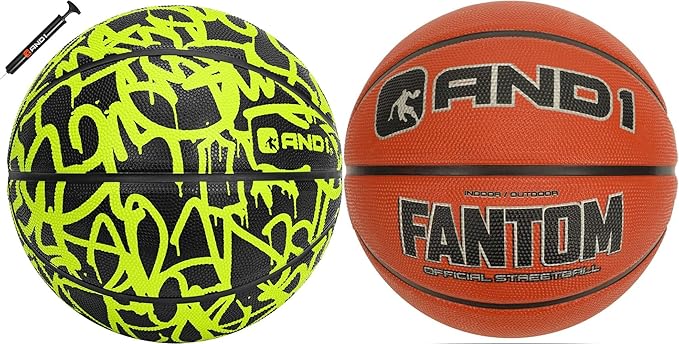 and1 rubber basketball bundle two regulation official size basketballs  ‎and1 b0c2jpg8nc