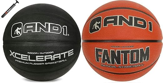 and1 rubber basketball bundle two regulation official size basketballs  ?and1 b0c2lxb7hm