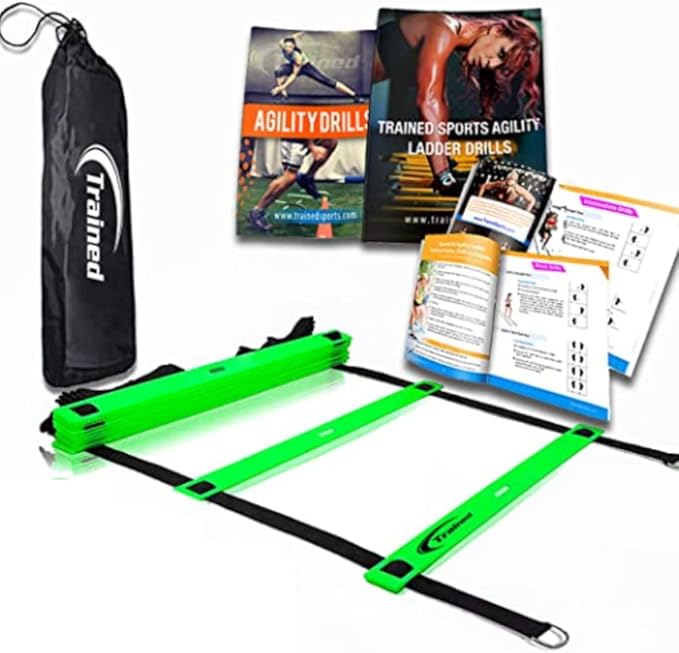 trained agility ladder 20ft 2 agility drills ebook and carry case  ‎trained b07t159n8m