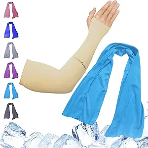 arm sleeves for men women work and cooling towels for neck and face bundle stay cool and protected during any