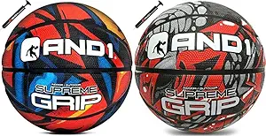 and1 rubber basketball bundle two regulation official size basketballs  ‎and1 b0c2jrjyfs