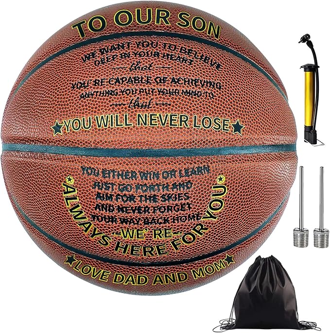 joinow personalized outdoor basketball basketball gifts leather basketball 29 5 inch indoor basketball