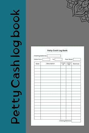 petty cash log book efficiently track manage and grow your petty cash funds 1st edition ayoub apo b0ckx64tk1