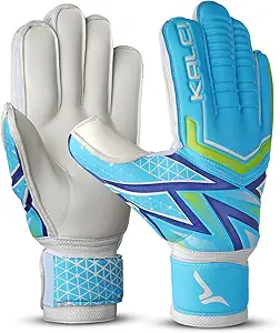 kalci soccer goalie gloves youth/adult for ultimate grip and finger protection men women soccer goalkeeper
