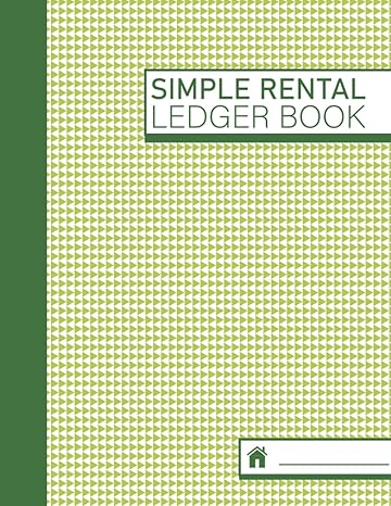simple rental ledger book rental property ledger book for records rental income and expenses tracker