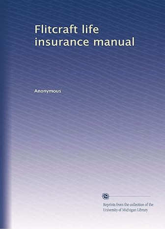 flitcraft life insurance manual 1st edition . anonymous b002xdr8wk