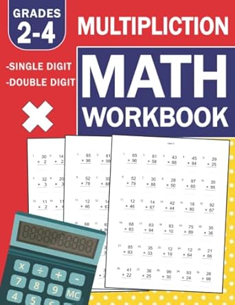 multiplication math workbook for grades 2 4 single digit and double digit workbook with answers