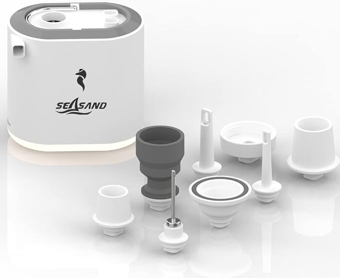 portable air pump inflating and deflating electric air pump 3600mah mini air pump usb rechargeable nozzles 8