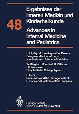 ergebnisse der inneren medizin und kinderheilkunde/advances in internal medicine and pediatrics neue folge