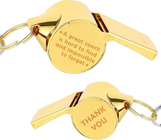 stainless steel lanyard whistle gift for coach with a word a great coach is hard to find and impossible to