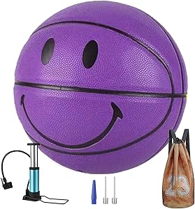 shengy no 7 smiling face basketball sweat absorbing pu leather soft and not hurting hands suitable for