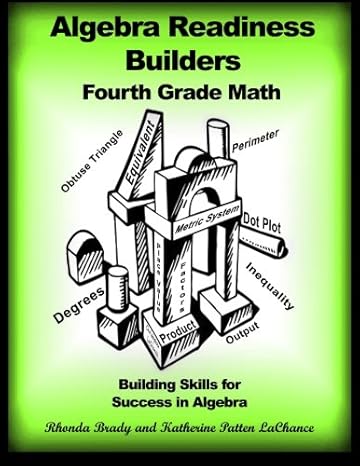 algebra readiness builders  grade math building skills for success in algebra 1st edition rhonda brady