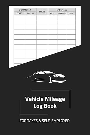 vehicle mileage log book logbook with mileage expenses gas consumption and lubrication record ideal for taxes