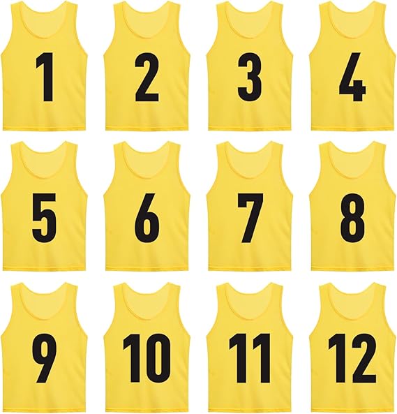 holnkme numbered soccer pinnies scrimmage vest soccer bibs sports pennies team training practice vest for