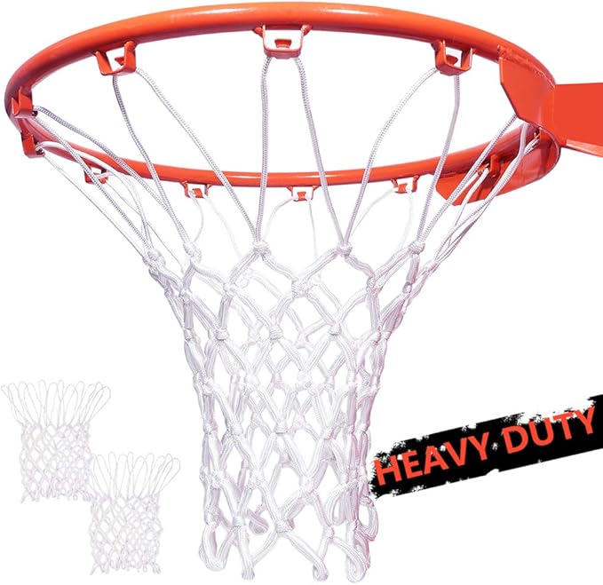 amble basketball net replacement heavy duty net in all weather for indoor and outdoor fits 12 loops rim 