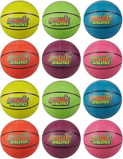 k roo sports atomic athletics neon rubber playground balls includes pump and storage bag  ‎k-roo sports
