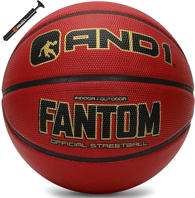 and1 fantom rubber basketball official regulation size 7 rubber basketball deep channel construction